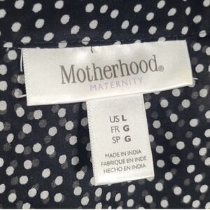 Motherhood Maternity Women's Size Large Black And White Belted Blouse
